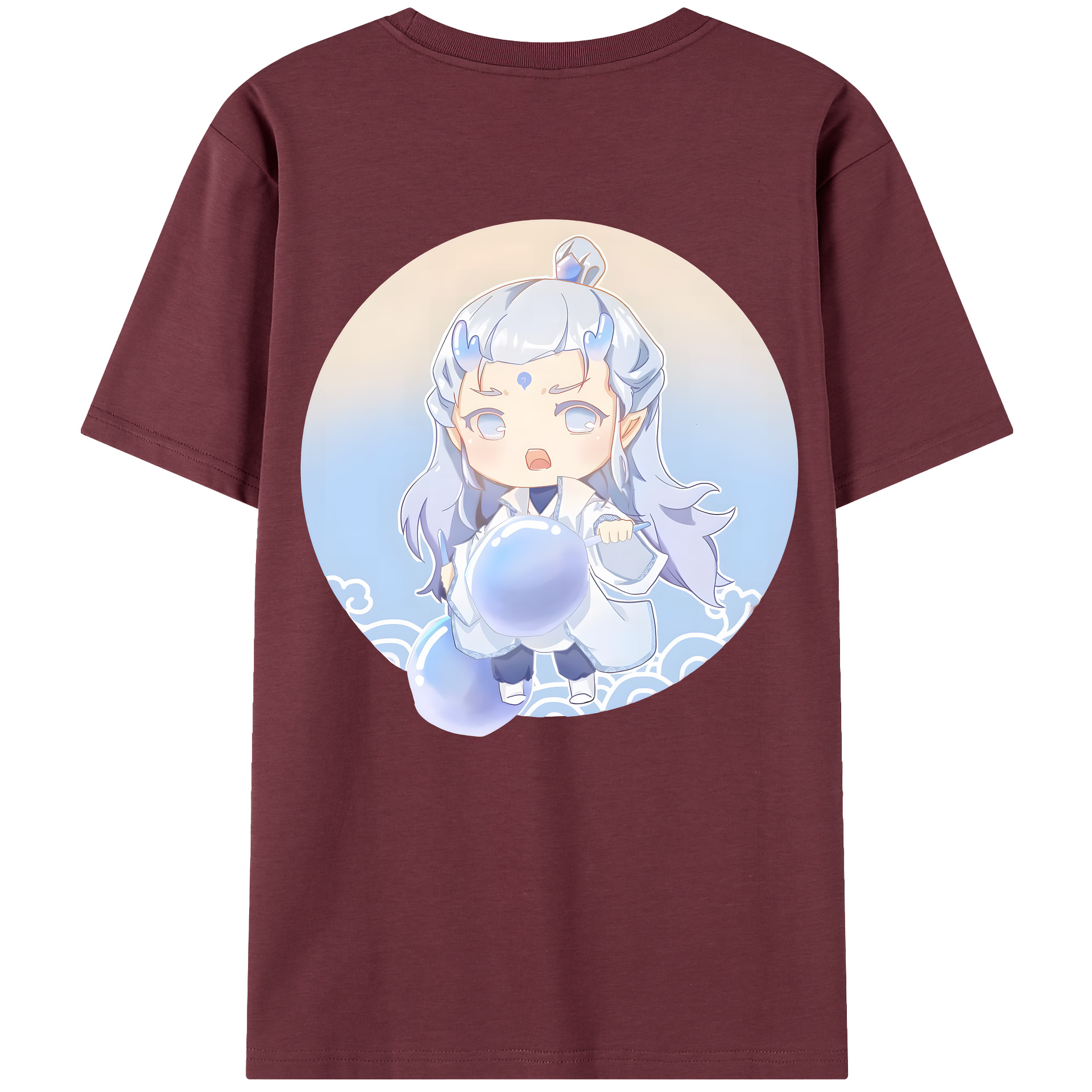 （画像用） Ne Zha 2 ナタ 魔童の大暴れ 綿100％半袖Tシャツ（背面プリント）